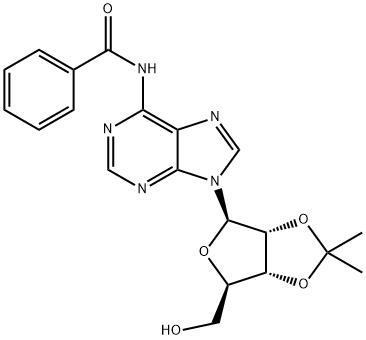 N6-苯甲酰基-2',3'-O-异丙亚基腺苷,39947-04-1,结构式
