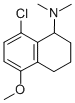 N,N-ジメチル-8-クロロ-5-メトキシ-1,2,3,4-テトラヒドロ-1-ナフタレンアミン 化学構造式