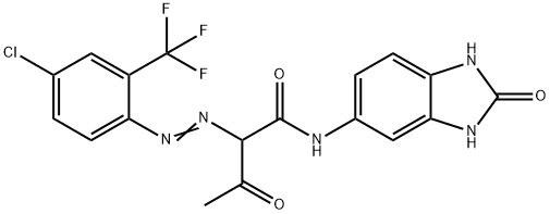 2-[[4-chloro-2-(trifluoromethyl)phenyl]azo]-N-(2,3-dihydro-2-oxo-1H-benzimidazol-5-yl)-3-oxobutyramide Structure