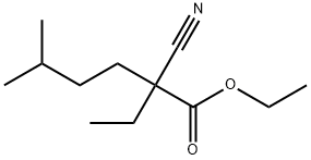 ETHYL 2-ETHYL-2-ISOAMYLCYANOACETATE 化学構造式