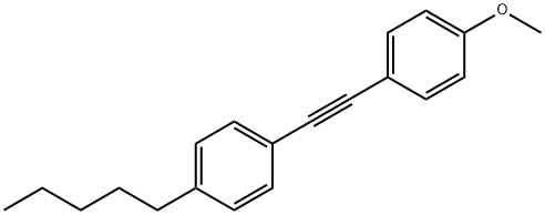1-(4-メトキシフェニル)エチニル-4-ペンチルベンゼン 化学構造式