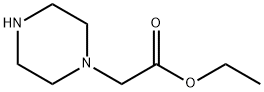 1-ピペラジン酢酸エチル 化学構造式