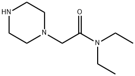 N,N-ジエチル-2-ピペラジン-1-イルアセトアミド 化学構造式