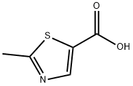 2-メチル-5-チアゾールカルボン酸 化学構造式
