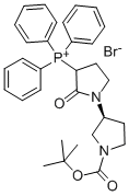 [(3'S)-1'-叔丁氧羰基-2-氧代[1,3'-联吡咯烷]-3-基]三苯基溴化 结构式