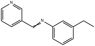 Benzenamine, 3-ethyl-N-(3-pyridinylmethylene)- (9CI) Struktur