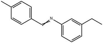 Benzenamine, 3-ethyl-N-[(4-methylphenyl)methylene]- (9CI) Struktur