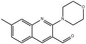 7-メチル-2-モルホリン-4-イルキノリン-3-カルブアルデヒド 化学構造式