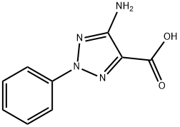5-アミノ-2-フェニル-2H-1,2,3-トリアゾール-4-カルボン酸 化学構造式