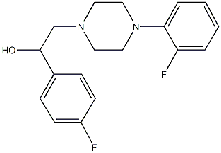 1-(4-fluorophenyl)-2-[4-(2-fluorophenyl)piperazino]-1-ethanol Struktur