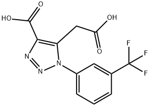 5-(carboxymethyl)-1-[3-(trifluoromethyl)phenyl]-1H-1,2,3-triazole-4-carboxylic acid Structure