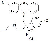 4-Piperidinol, 1-3-(3-chlorophenothiazin-10-yl)propyl-4-(p-chlorophenyl)-, hydrochloride Structure