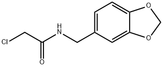 N-(1,3-ベンゾジオキソール-5-イルメチル)-2-クロロアセトアミド 化学構造式