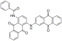 N-[4-[(9,10-Dihydro-9,10-dioxoanthracen-2-yl)amino]-9,10-dihydro-9,10-dioxoanthracen-1-yl]benzamide Struktur