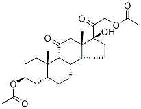 3β,17,21-Trihydroxy-5β-pregnane-11,20-dione 3,21-Diacetate Struktur