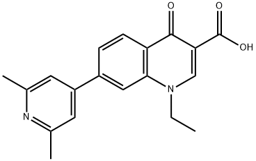 7-(2,6-dimethyl-4-pyridyl)-1-ethyl-1,4-dihydro-4-oxoquinoline-3-carboxylic acid Structure