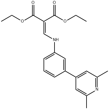 diethyl [[[3-(2,6-dimethyl-4-pyridyl)phenyl]amino]methylene]malonate Structure