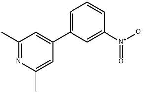 2,6-ジメチル-4-(3-ニトロフェニル)ピリジン 化学構造式