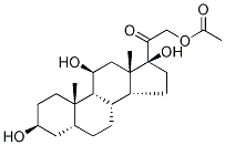 3α,11β,17,21-Tetrahydroxy-5β-pregnan-20-one 21-Acetate, 4004-80-2, 结构式