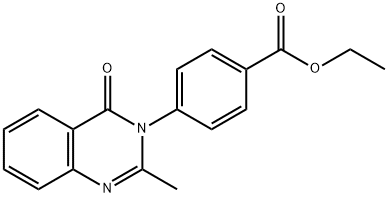 ETHYL 4-(2-METHYL-4-OXOQUINAZOLIN-3(4H)-YL)BENZOATE, 4005-02-1, 结构式