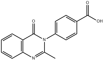 4-(2-メチル-4-オキソ-3,4-ジヒドロキナゾリン-3-イル)安息香酸 化学構造式