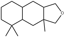 ドデカヒドロ-3a,5,5-トリメチルナフト[2,3-c]フラン 化学構造式