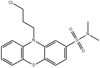 10-(3-クロロプロピル)-N,N-ジメチル-10H-フェノチアジン-2-スルホンアミド 化学構造式