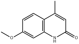 7-メトキシ-4-メチル-2(1H)-キノリノン 化学構造式