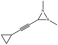 Diaziridine, 3-(cyclopropylethynyl)-1,2-dimethyl- (9CI) Structure