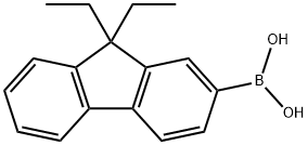 9,9-Diethylfluorene-2-boronicacid 化学構造式