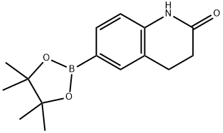 6-(4,4,5,5-四甲基-1,3,2-二氧杂环戊硼烷-2-基)-3,4-二氢喹啉-2(1H)-酮 结构式