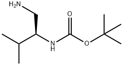 Carbamic acid, [(1S)-1-(aminomethyl)-2-methylpropyl]-, 1,1-dimethylethyl ester Struktur