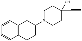 4-Ethynyl-1-(1,2,3,4-tetrahydronaphthalen-2-yl)piperidin-4-ol Struktur