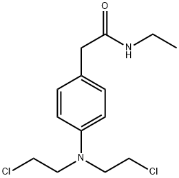 2-[p-[Bis(2-chloroethyl)amino]phenyl]-N-ethylacetamide Struktur