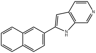 2-NAPHTHALEN-2-YL-1H-PYRROLO[2,3-C]PYRIDINE Struktur