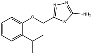 5-[(2-イソプロピルフェノキシ)メチル]-1,3,4-チアジアゾール-2-アミン 化学構造式