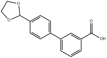 4-(1,3-DIOXOLAN-2-YL)BIPHENYL-3-CARBOXYLIC ACID, 400744-10-7, 结构式