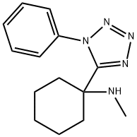 N-メチル-1-(1-フェニル-1H-テトラゾール-5-イル)シクロヘキサンアミン 化学構造式