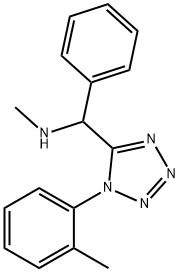 N-メチル-1-[1-(2-メチルフェニル)-1H-テトラゾール-5-イル]-1-フェニルメタンアミン 化学構造式
