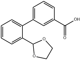 2-(1,3-Dioxolan-2-yl)biphenyl-3-carboxylic acid Struktur