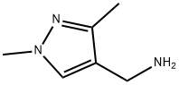 (1,3-ジメチル-1H-ピラゾール-4-イル)メタンアミン 化学構造式