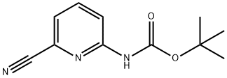 (6-氰基吡啶-2-基)氨基甲酸叔丁酯, 400781-17-1, 结构式