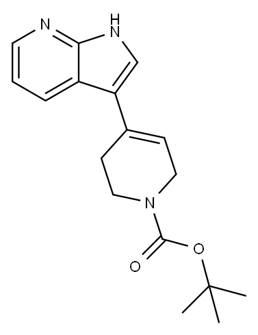 Tert-Butyl 4-(1H-pyrrolo[2,3-b]pyridin-3-yl)-5,6-dihydropyridine-1(2H)-carboxylate Struktur