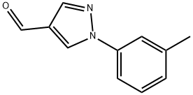 1-(3-メチルフェニル)-1H-ピラゾール-4-カルブアルデヒド 化学構造式