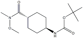 TERT-BUTYL TRANS-4-(N-METHOXY-N-METHYLCARBAMOYL)CYCLOHEXYLCARBAMATE Struktur