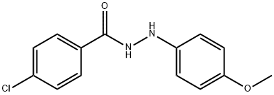 1-(p-クロロベンゾイル)-2-(p-メトキシフェニル)ヒドラジン 化学構造式