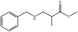 2-メチル-3-(ベンジルアミノ)プロパン酸メチル 化学構造式