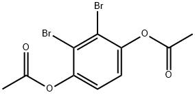 1,4-ジアセトキシ-2,3-ジブロモベンゼン 化学構造式