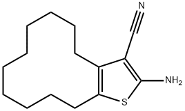 2-amino-4,5,6,7,8,9,10,11,12,13-decahydrocyclododeca[b]thiophene-3-carbonitrile(SALTDATA: FREE) 化学構造式