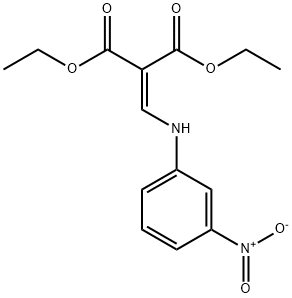 二乙基(3-硝基苯胺亚甲基)丙二酸, 40107-10-6, 结构式
